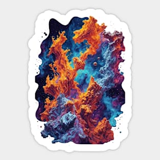 A Cosmic Ballet: Nebula's Elegance in Pillars of Creation - cosmic Sticker